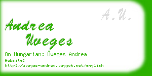 andrea uveges business card